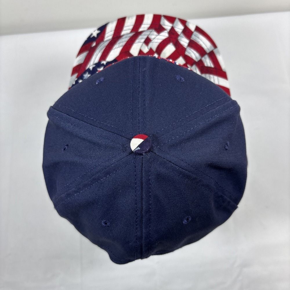 Vintage United We Stand American Flag Trucker Retro StrapBack Hat Cap Made USA - Picture 5 of 9